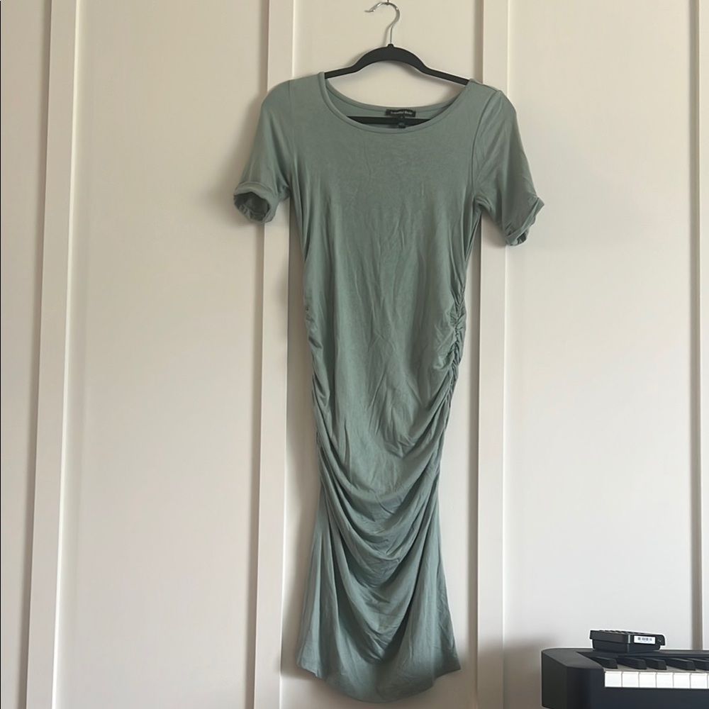 Isabella Oliver seafoam maternity dress.